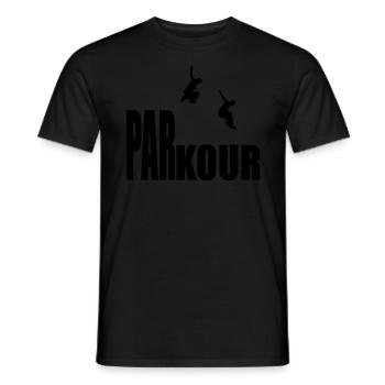 PARKOUR - Men's T-Shirt - black - Front - AI Model Male 178 light (178cm)