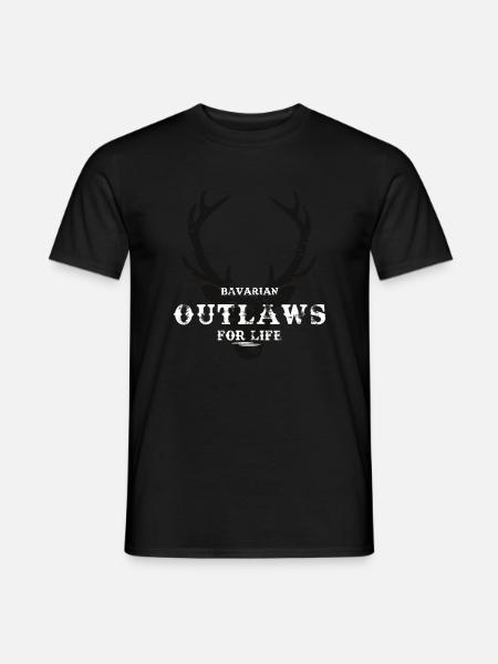 BAVARIAN Outlaws Bayern Hirsch Geschenk - Männer T-Shirt - Schwarz