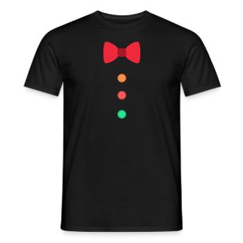 Costume de Mime Carnaval Clown Mardi Gras - T-shirt homme - noir - Devant - AI Model Male 178 light (178cm)