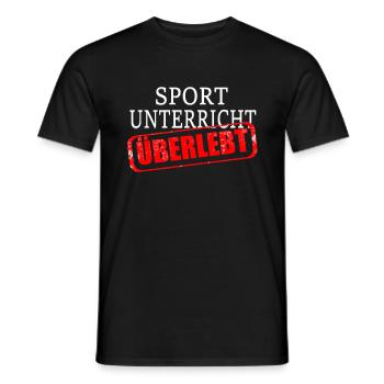 Sportunterricht Überlebender Schule Abitur - Männer T-Shirt - Schwarz - Vorne - AI Model Male 178 light (178cm)