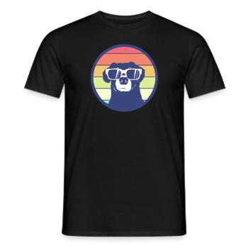 Dog dog sunglasses summer gift idea - Men's T-Shirt - black - Front - AI Model Male 178 light (178cm)