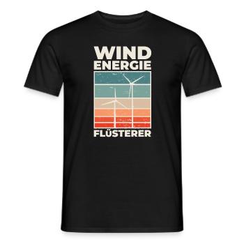 Windrad Windpark Windkraft Flüsterer - Männer T-Shirt - Schwarz - Vorne - AI Model Male 178 light (178cm)