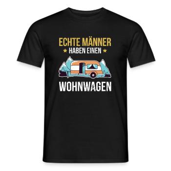 Wohnmobil Caravans Wohnwagen echte Männer - Männer T-Shirt - Schwarz - Vorne - AI Model Male 178 light (178cm)