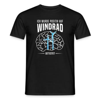 Windpark Windrad Windkraft - Positiv getestet - Männer T-Shirt - Schwarz - Vorne - AI Model Male 178 light (178cm)