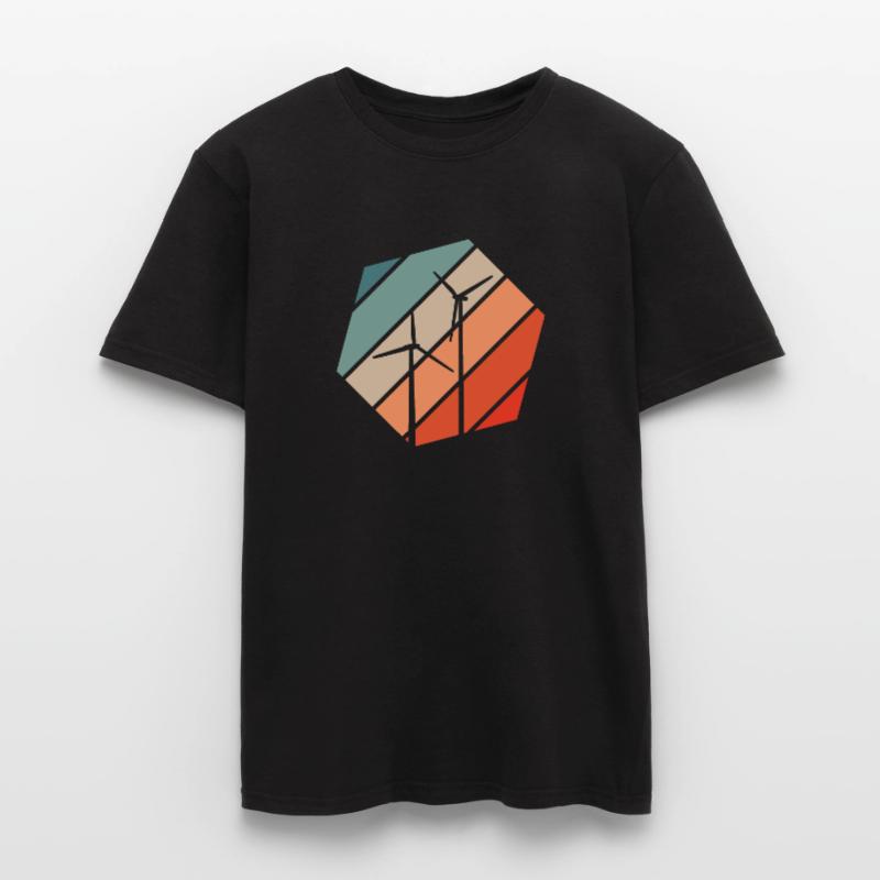 Graphique de puissance éolienne éolienne éolienne T-shirt homme