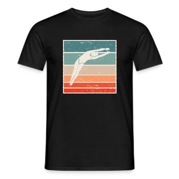 Turmspringen Wasserspringen Sprungturm Grafik - Männer T-Shirt - Schwarz - Vorne - AI Model Male 178 light (178cm)