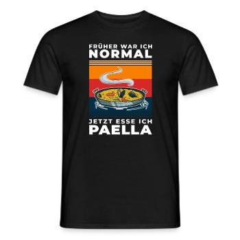Paella Reisgericht Spanien Valencia Früher normal - Männer T-Shirt - Schwarz - Vorne - AI Model Male 178 light (178cm)