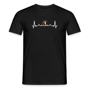 Feuerpoi De l’art du feu Danse de feu Battement de cœur - T-shirt homme - noir - Devant - AI Model Male 178 light (178cm)
