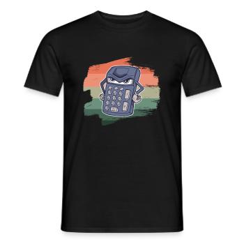 Graphique de comptage mathématique de la calculatrice - T-shirt homme - noir - Devant - AI Model Male 178 light (178cm)
