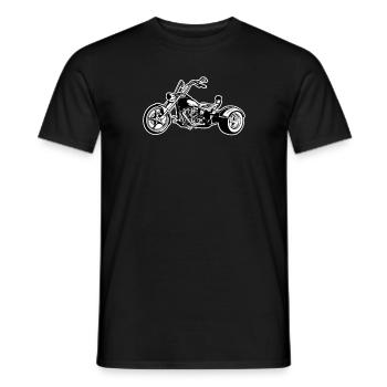 Trike motor tricycle motorcyclist biker - Men's T-Shirt - black - Front - AI Model Male 178 light (178cm)