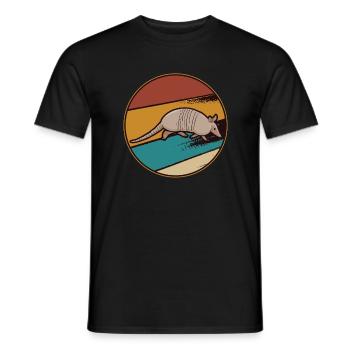 Armadillo Pangolin Armored Fossil - Graphic - Men's T-Shirt - black - Front - AI Model Male 178 light (178cm)