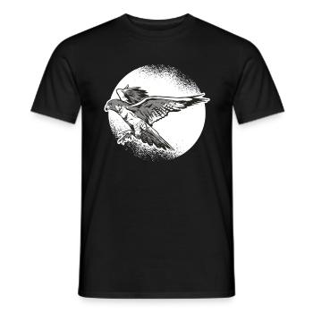 Falconry scavenger hunt bird of prey falconer graphic - Men's T-Shirt - black - Front - AI Model Male 178 light (178cm)