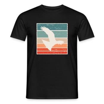 Falconry scavenger hunt bird of prey falconer graphic - Men's T-Shirt - black - Front - AI Model Male 178 light (178cm)