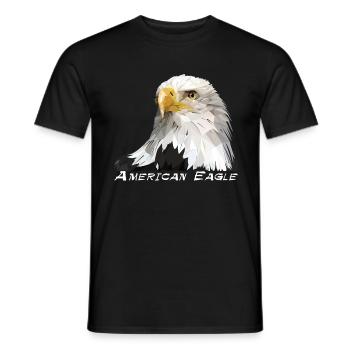 Pygargue à tête blanche - T-shirt homme - noir - Devant - AI Model Male 178 light (178cm)
