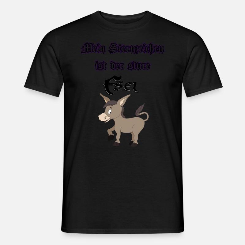 Sternzeichen - Der sture Esel - Männer T-Shirt - Schwarz