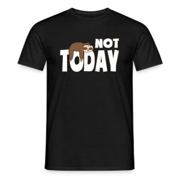 Pas aujourd'hui - Conception de paresseux drôle - T-shirt homme - noir - Devant - AI Model Male 178 light (178cm)