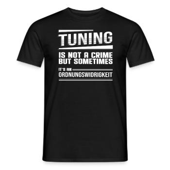 Tuning is not a crime sometimes Ordnungswidrigkeit - Männer T-Shirt - Schwarz - Vorne - AI Model Male 178 light (178cm)