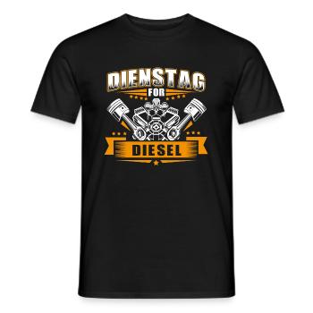 Dienstags for Diesel - Männer T-Shirt - Schwarz - Vorne - AI Model Male 178 light (178cm)