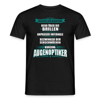 AAugenoptiker Herr der Brillen Lustiges Geschenk - Männer T-Shirt - Schwarz - Vorne - AI Model Male 178 light (178cm)