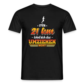 Marathon lustiger Spruch - Männer T-Shirt - Schwarz - Vorne - AI Model Male 178 light (178cm)