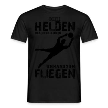 Echte Helden Fußball Fußballer - Männer T-Shirt - Schwarz - Vorne - AI Model Male 178 light (178cm)
