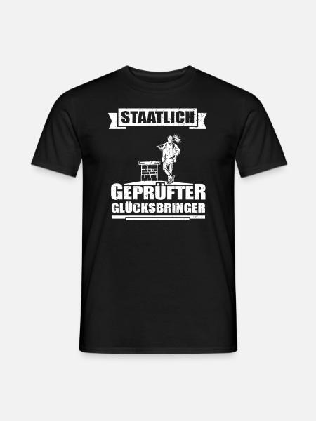 Schornsteinfeger Staatlich geprüfter Glücksbringer - Männer T-Shirt - Schwarz