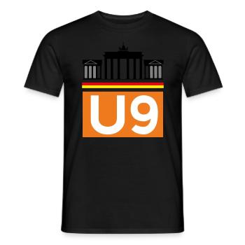 Berlin Subway - Men's T-Shirt - black - Front - AI Model Male 178 light (178cm)