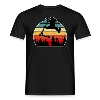 Escooter Scooter Stunt - Männer T-Shirt - Schwarz - Vorne - AI Model Male 178 light (178cm)