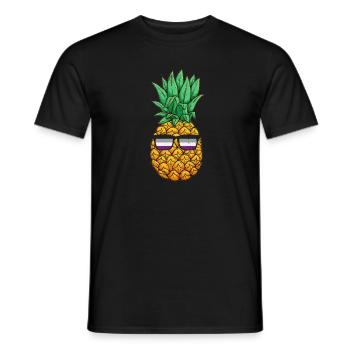 Asexual Pride Ananas Asexualität Brille - Männer T-Shirt - Schwarz - Vorne - AI Model Male 178 light (178cm)