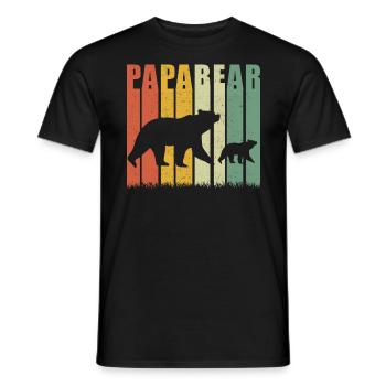 Papa Ours - Papabear - T-shirt homme - noir - Devant - AI Model Male 178 light (178cm)