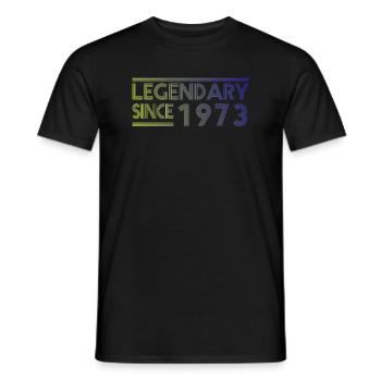 Légendaire depuis 1973 - Grand design d’anniversaire - T-shirt homme - noir - Devant - AI Model Male 178 light (178cm)