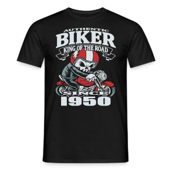 Biker since 1950 - Men's T-Shirt - black - Front - AI Model Male 178 light (178cm)