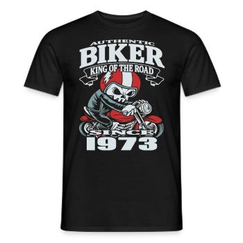 Biker since 1973 - Men's T-Shirt - black - Front - AI Model Male 178 light (178cm)
