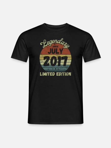 Legendary since July 2017 - Birthday - Men's T-Shirt - black