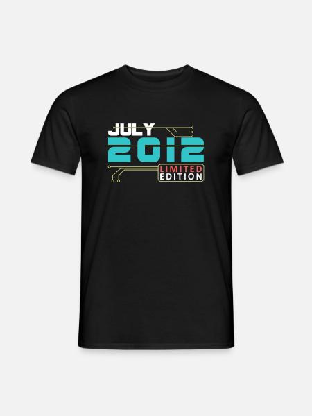 July 2012 - Birthday in July - Men's T-Shirt - black