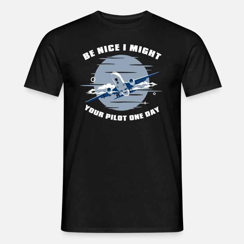Airplane Pilot Pilot Pilot Pilot - Men’s T-shirt - black