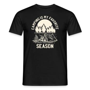Camping Camping Campsite Camping - Men's T-Shirt - black - Front - AI Model Male 178 light (178cm)