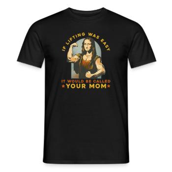 Fitness Training Gym Workout Weights - Men's T-Shirt - black - Front - AI Model Male 178 light (178cm)