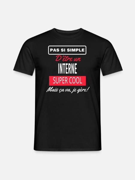pas si simple INTERNE - T-shirt homme - noir