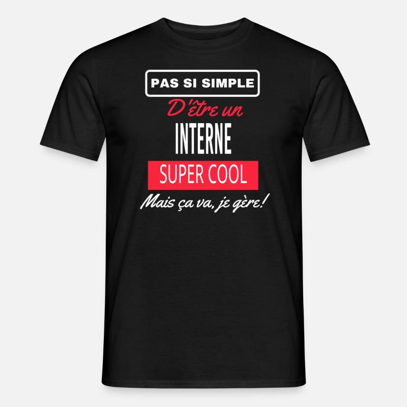 pas si simple INTERNE - T-shirt homme - noir