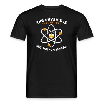Physics Physicist - Men's T-Shirt - black - Front - AI Model Male 178 light (178cm)