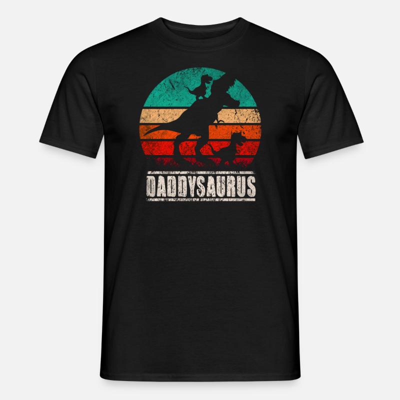 Daddysaurus - Männer T-Shirt - Schwarz