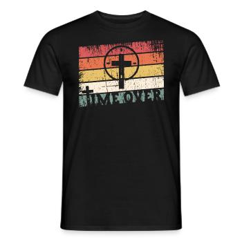 Jesus Christ Is Coming Soon - Time Is Over - Men's T-Shirt - black - Front - AI Model Male 178 light (178cm)