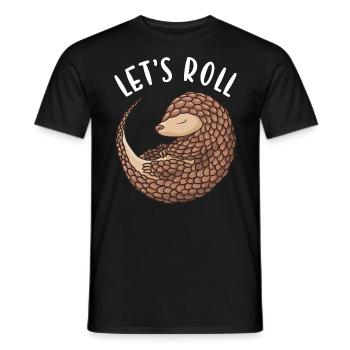 Roulons Pangolin - T-shirt homme - noir - Devant - AI Model Male 178 light (178cm)