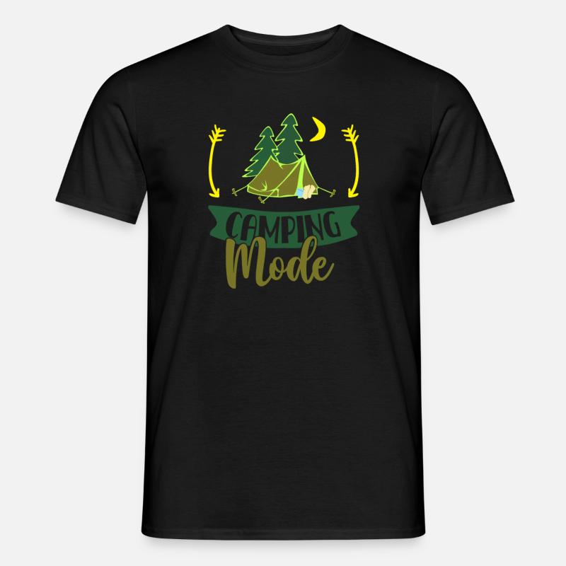 Camping - Männer T-Shirt - Schwarz