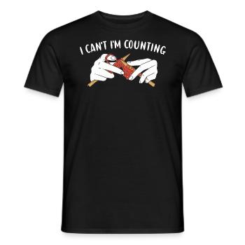 Je ne peux pas compter le tricot - T-shirt homme - noir - Devant - AI Model Male 178 light (178cm)