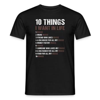 Elk 5 choses que je veux dans la vie Orignal - T-shirt homme - noir - Devant - AI Model Male 178 light (178cm)