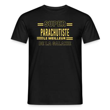 Meilleur de la galaxie PARACHUTISTE - T-shirt homme - noir - Devant - AI Model Male 178 light (178cm)