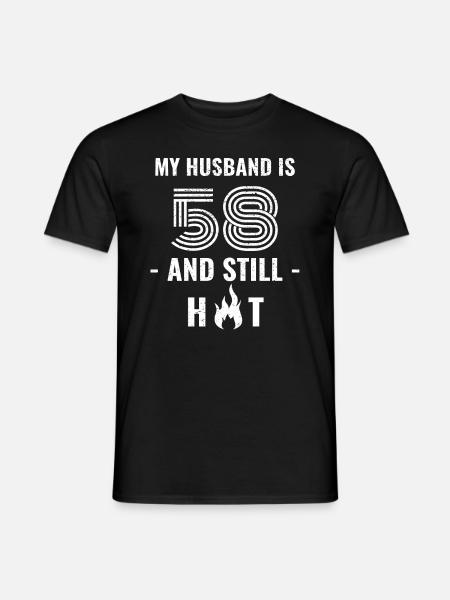 58 years birthday husband - Men's T-Shirt - black