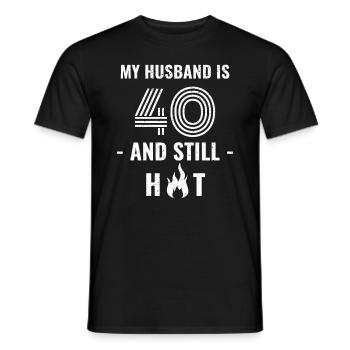 40 years birthday husband - Men's T-Shirt - black - Front - AI Model Male 178 light (178cm)
